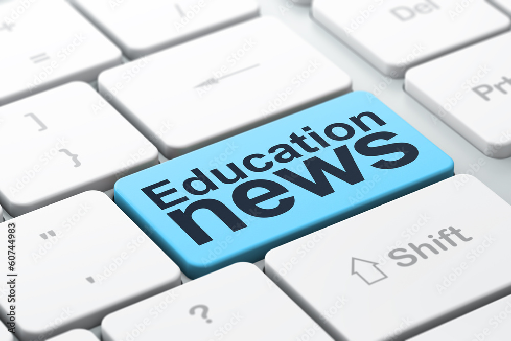 News concept: Education News on computer keyboard background News concept: Education News on computer keyboard background