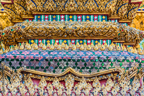 column detail grand palace Phra Mondop bangkok thailand