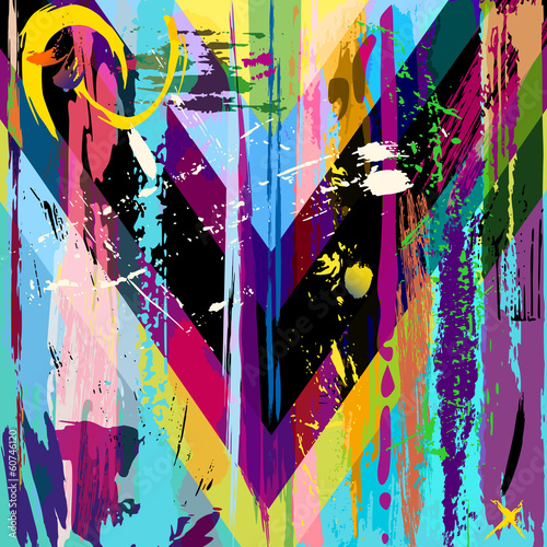 abstract background, with strokes, splashes and geometric lines