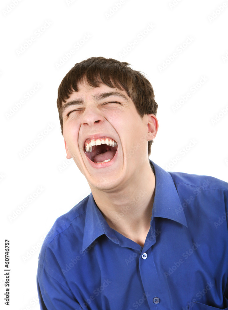 Teenager Hysterical Laughing Teenager Hysterical Laughing