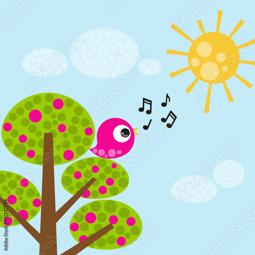 Bird sings