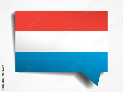 Free Download Luxembourg flag paper 3d realistic speech bubble on white - GFXLoad