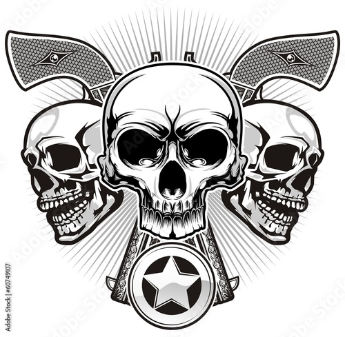 skull and guns