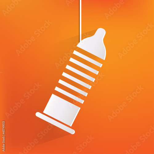 Condom icon. Health care. Medical background