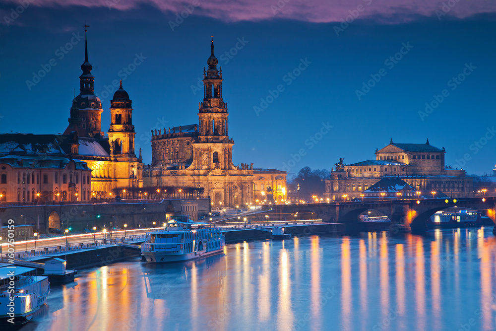 Winterabend in Dresden