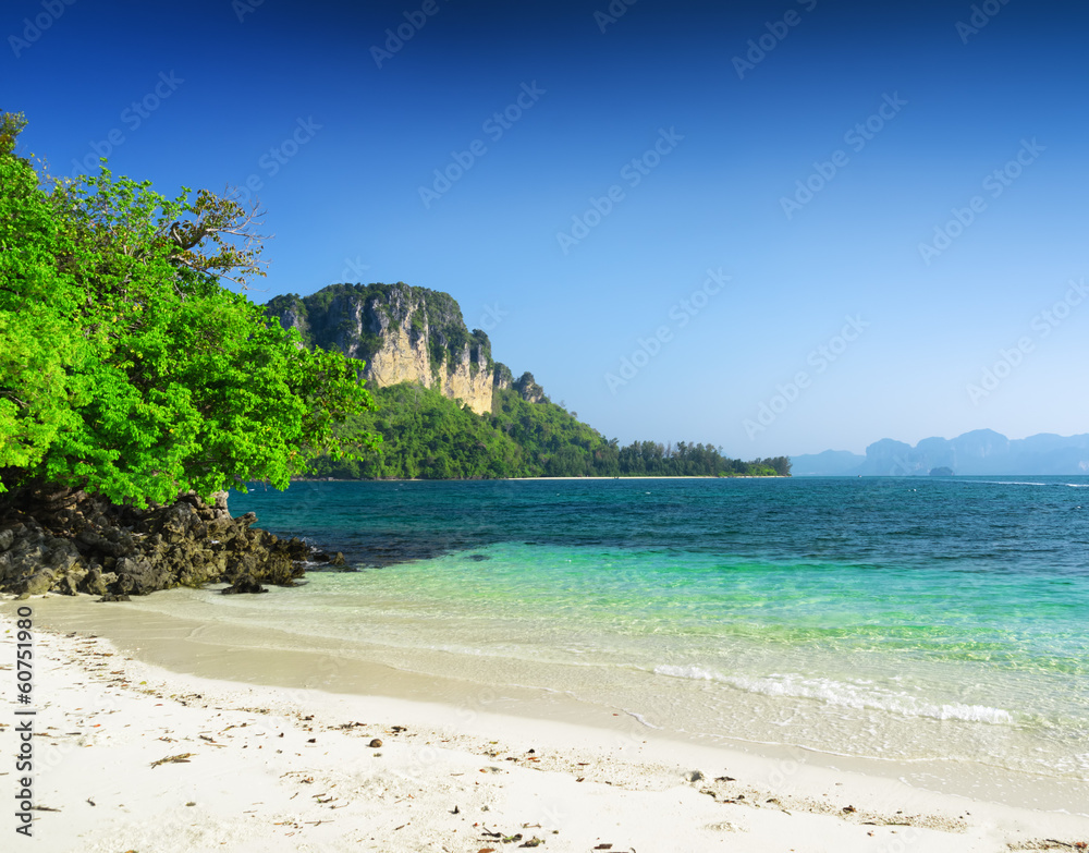 Clear water and blue sky