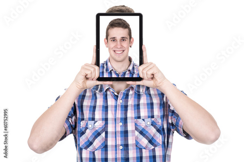 Man With Digital Tablet photo