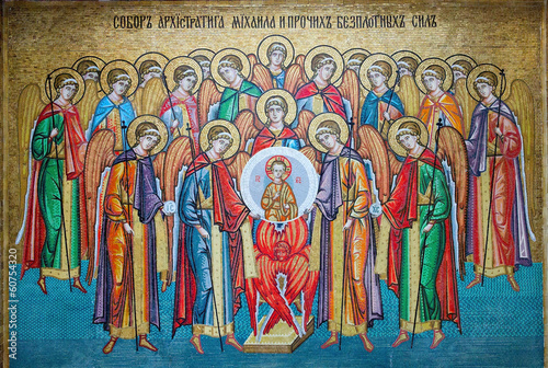 mosaic icon in Odessa Orthodox Christian monastery