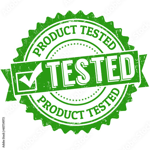 Product tested stamp