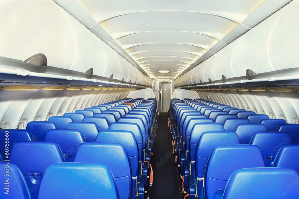 modern interior of the airliner modern interior of the airliner
