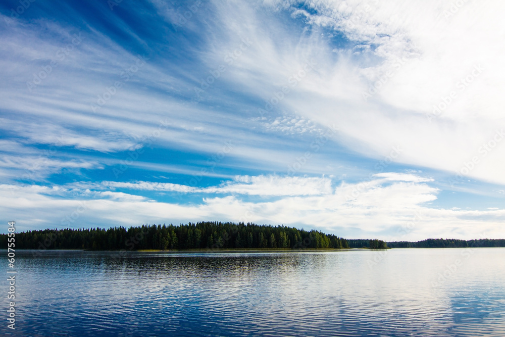 Obraz premium finland lake landscape