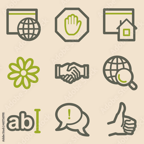 Internet web icons, vintage series