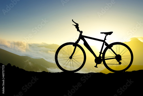 Silhouette of a bike. Sport and active life concept
