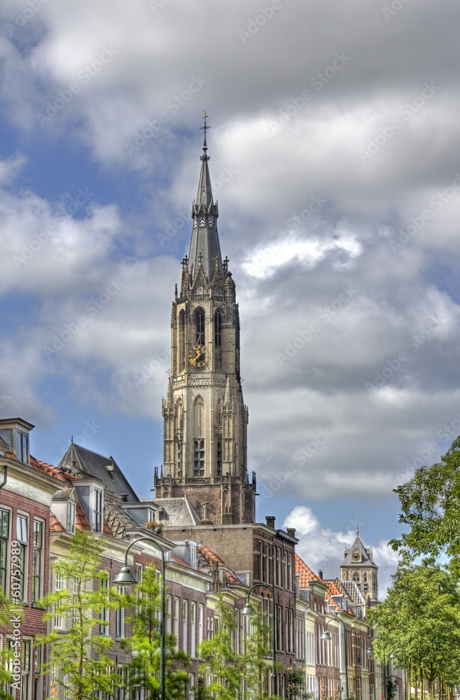 Obraz premium Church Tower of Delft, Holland
