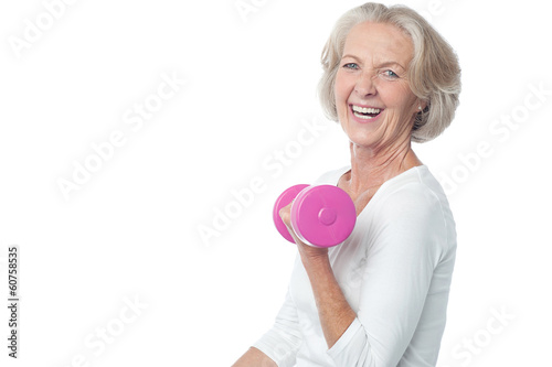 Wallpaper Mural Joyous fit woman lifting dumbbells Torontodigital.ca