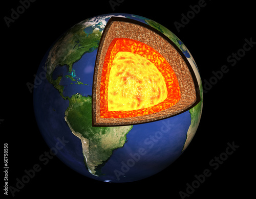 Fototapeta Naklejka Na Ścianę i Meble -  Structure of the Earth