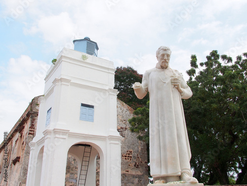 Statue of Francis Xavier in Malacca, Malaysia