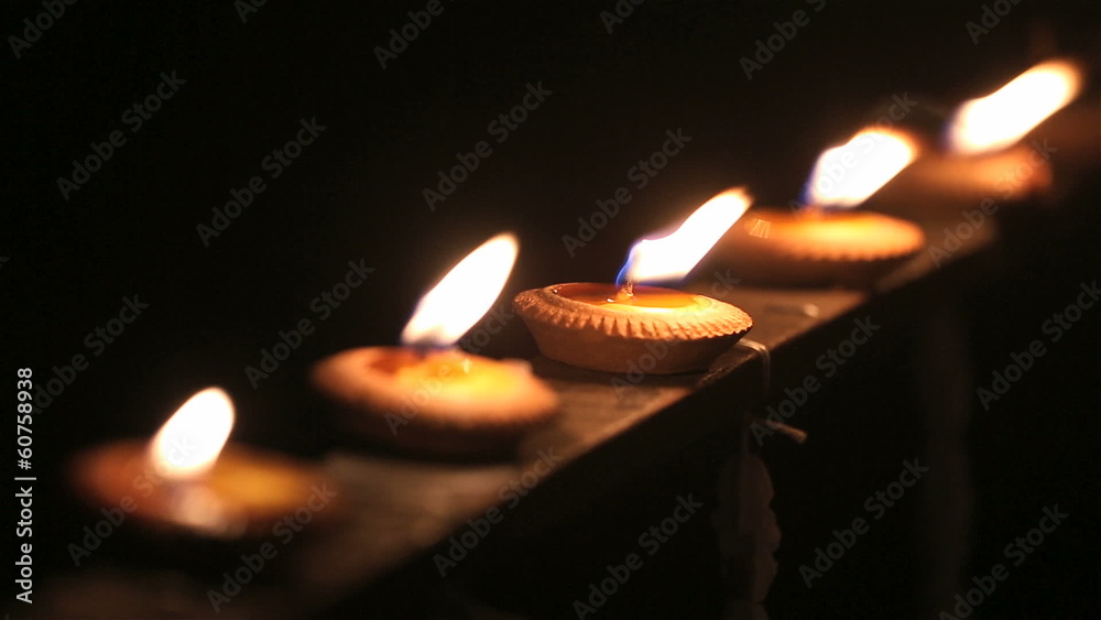 Beautiful oil candles at night Beautiful oil candles at night