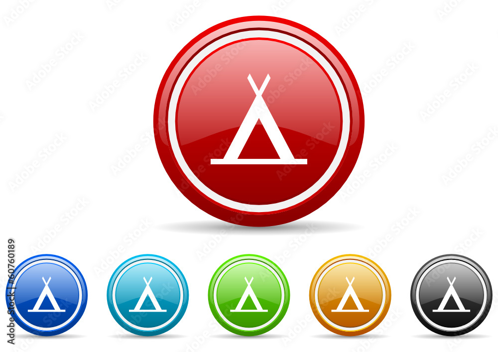 camping icon vector set camping icon vector set
