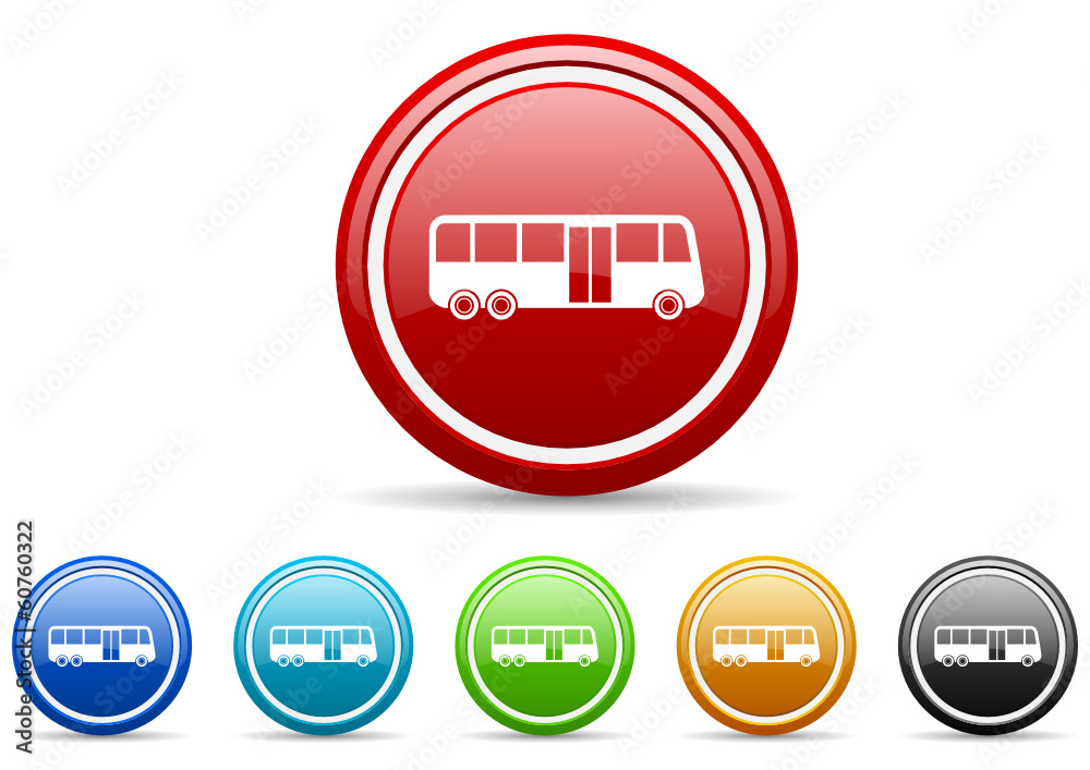 bus icon vector set bus icon vector set
