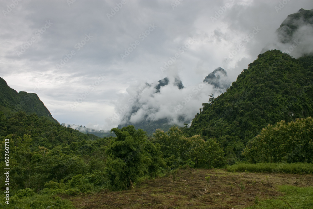 Hills in northern Laos