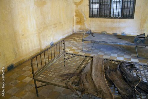 Cell in Tuol Sleng  (S21) Prison, Phnom Penh, Cambodia photo