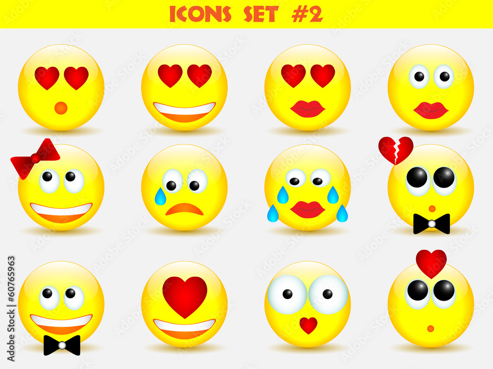 icons smile set icons smile set