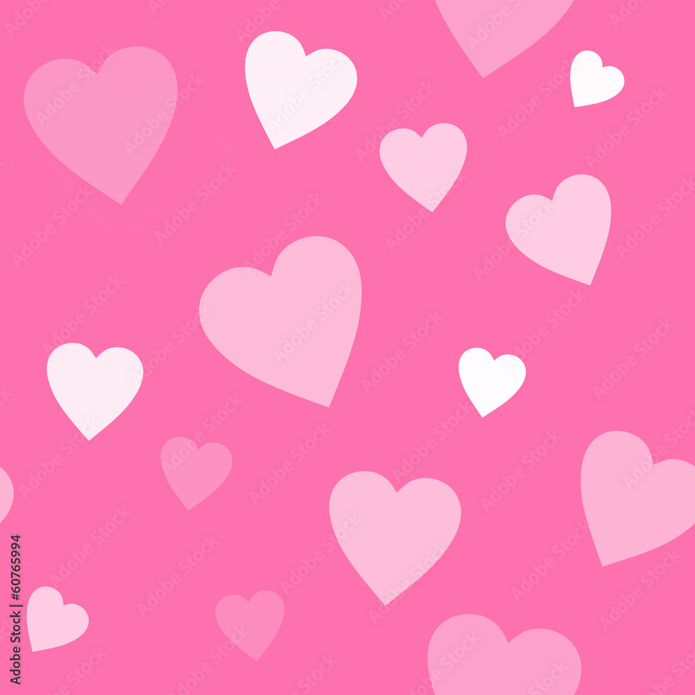 seamless pink background with hearts