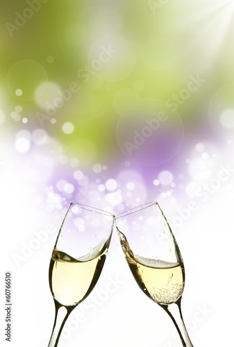 Glasses of champagne