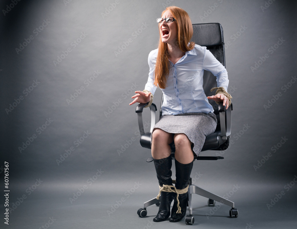 Tied Up Woman - No Freedom in Business Stock Photo | Adobe Stock