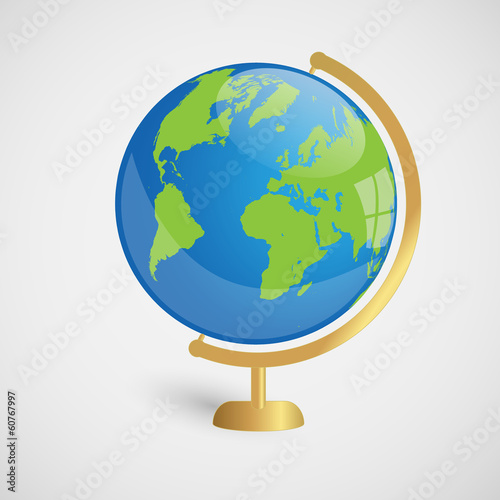 Earth globe vector illustration