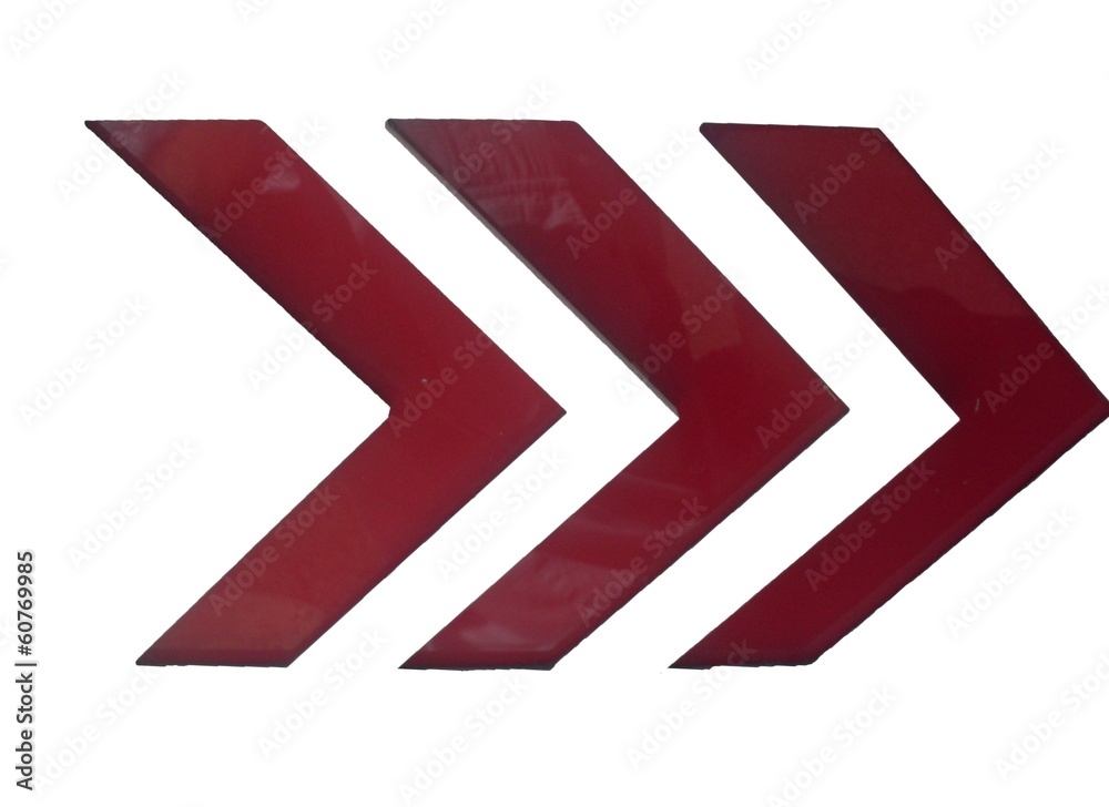 Continue to the right emergency directional arrow mark Continue to the right emergency directional arrow mark