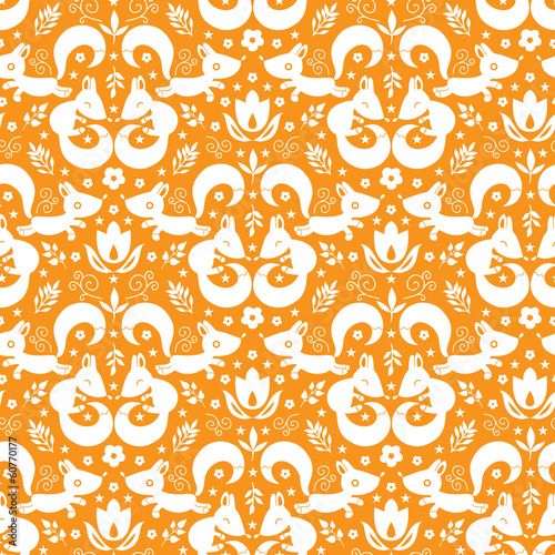 vector cute geometrical foxes seamless pattern background