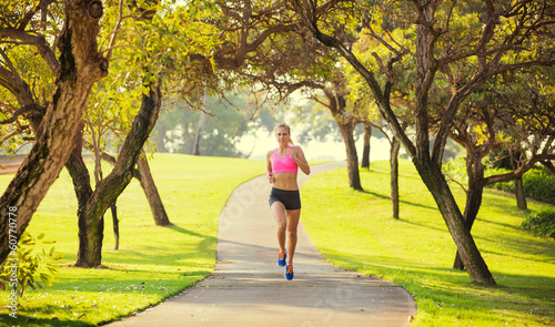 Young woman jogging running outdoors