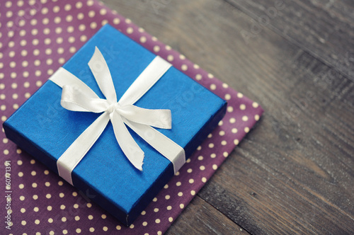 Blue elegant gift box