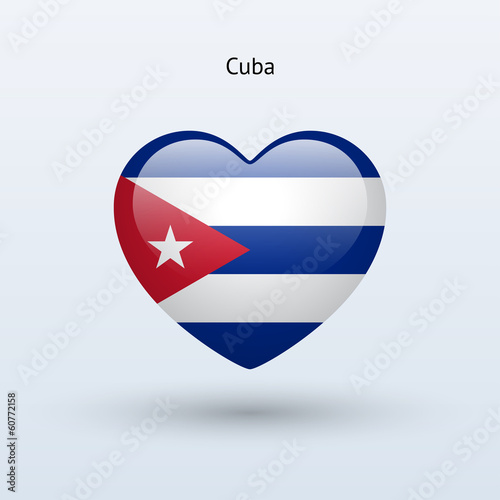 Free Download Love Cuba symbol. Heart flag icon. - GFXLoad
