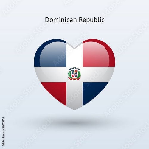 Free Download Love Dominican Republic symbol. Heart flag icon. - GFXLoad