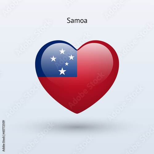 Love Samoa symbol. Heart flag icon. Free Download Love Samoa symbol. Heart flag icon. - GFXLoad