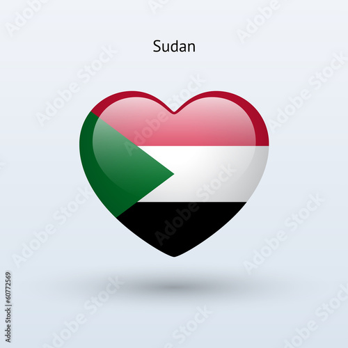 Love Sudan symbol. Heart flag icon. Free Download Love Sudan symbol. Heart flag icon. - GFXLoad