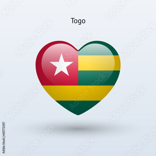 Love Togo symbol. Heart flag icon. Free Download Love Togo symbol. Heart flag icon. - GFXLoad