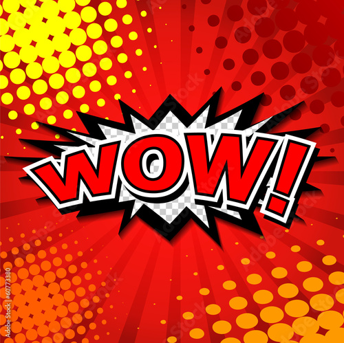 Wow! Comic Speech Bubble, Cartoon
