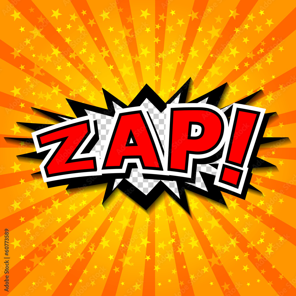 Zap! - Comic Speech Bubble, Cartoon Zap! - Comic Speech Bubble, Cartoon