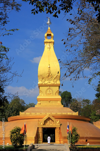 Big famous  golden pagoda  in  Thailand