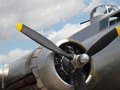 Details of a World War II B17 Bomber's Propellers