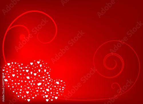 white hearts background