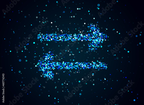 arrows, blue abstract background