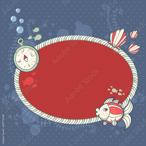 Cute nautical summer sea card