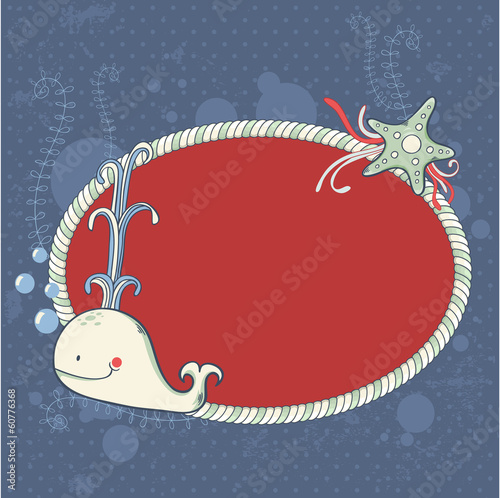 Cute nautical summer sea card