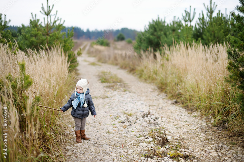 Little girl at autumn Little girl at autumn