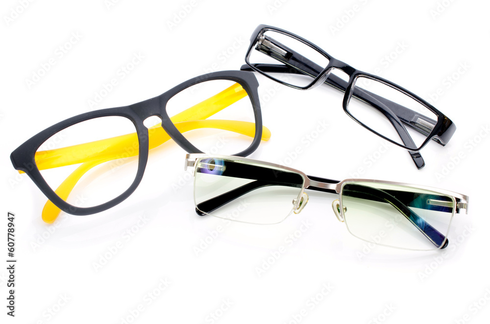 Black Eye Glasses Isolated on White Black Eye Glasses Isolated on White